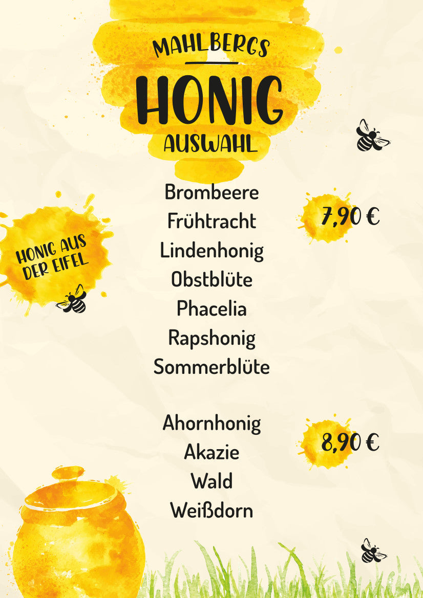 Honig - das Produkt anklicken, und andere Sorten auswählen